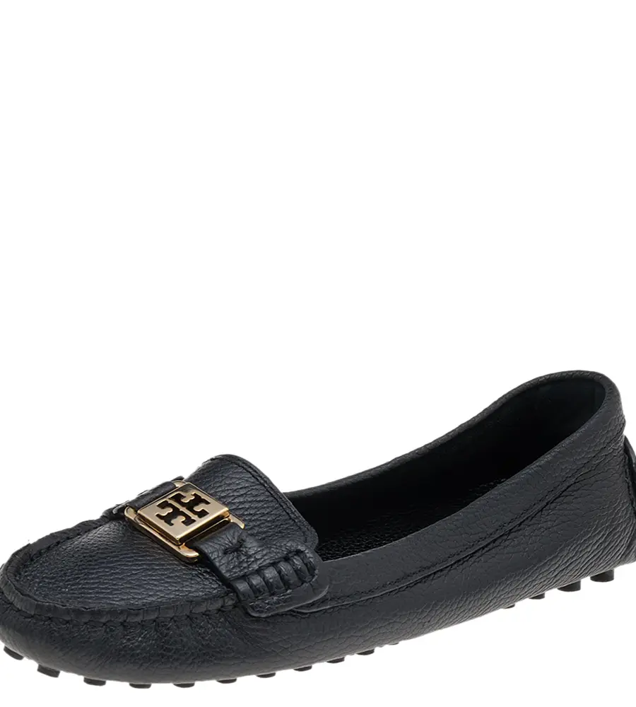 Tory Burch Size 38 Black Leather Loafers & Moccasins