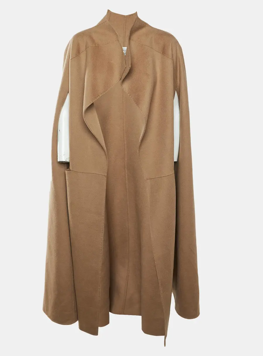 Toteme Beige Signature Wool Cashmere Cape M/L