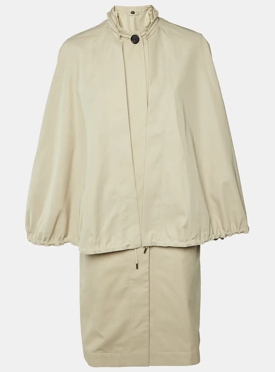 Toteme Beige Gabardine Detachable Cape Coat XS