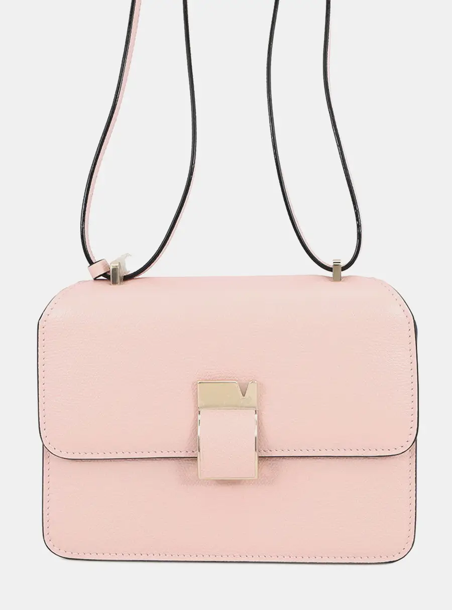Valextra Noro Small Pink Calfskin Leather Shoulder Bag
