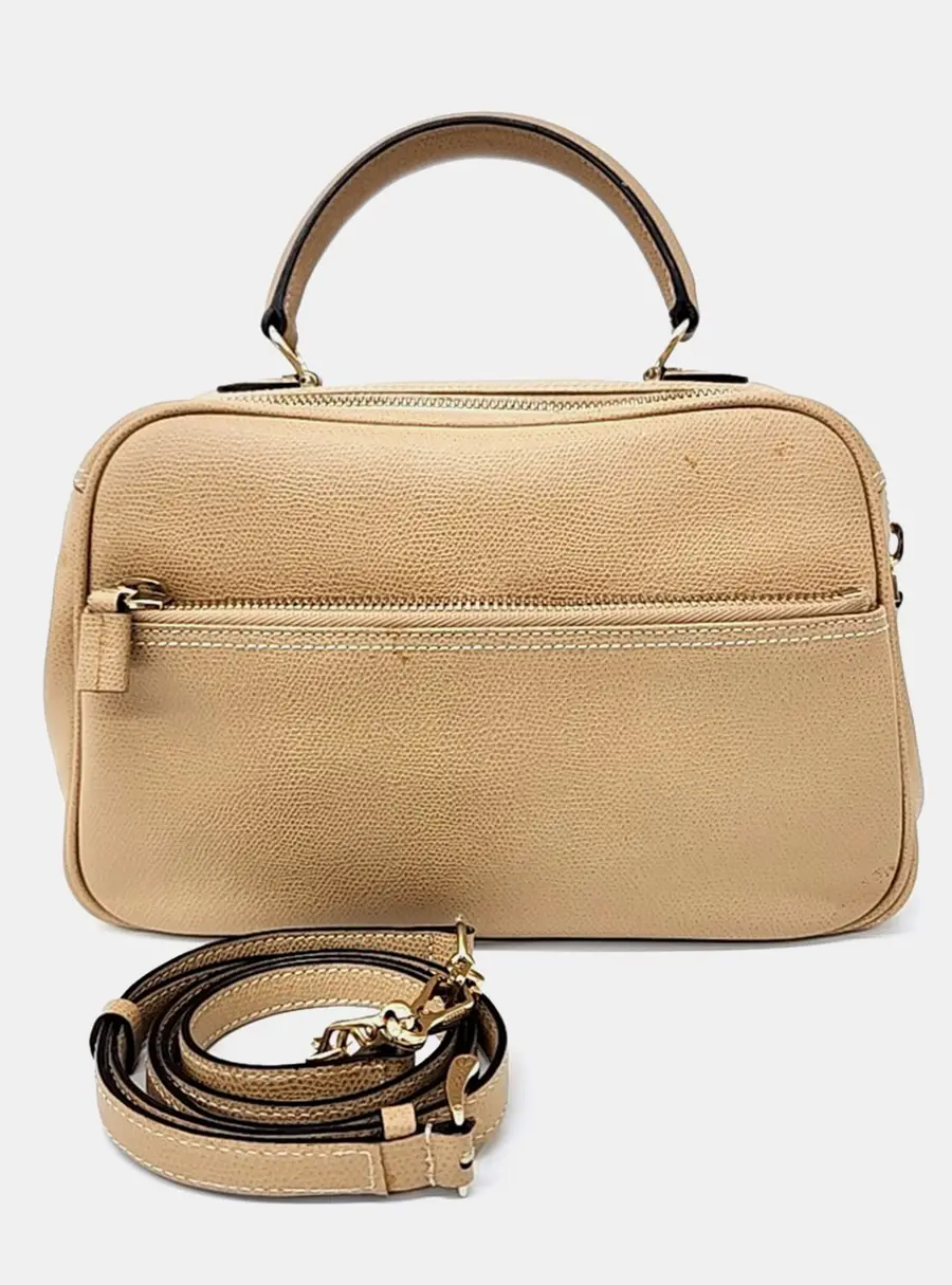 Valextra Beige Leather Linea S