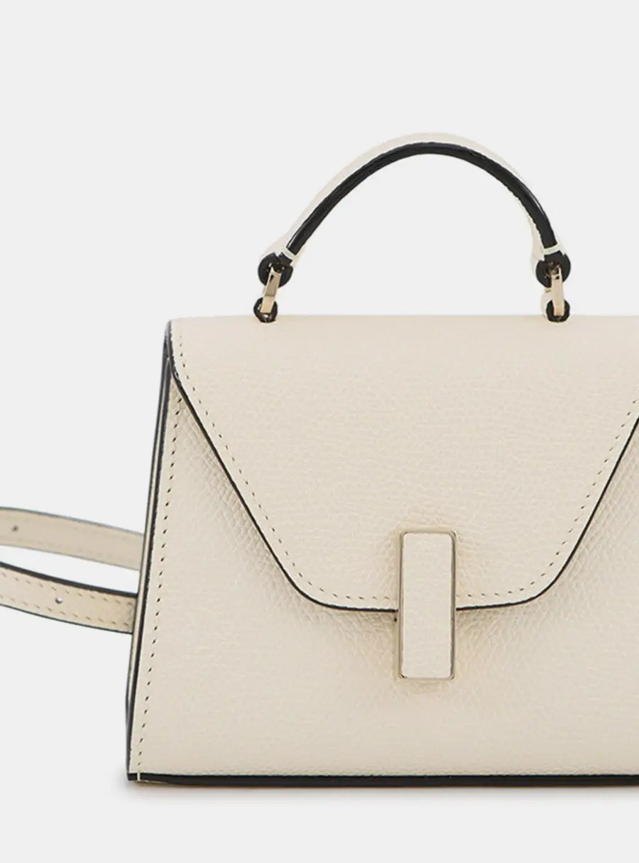 Valextra Iside Belt White Grained Leather Belt Bag