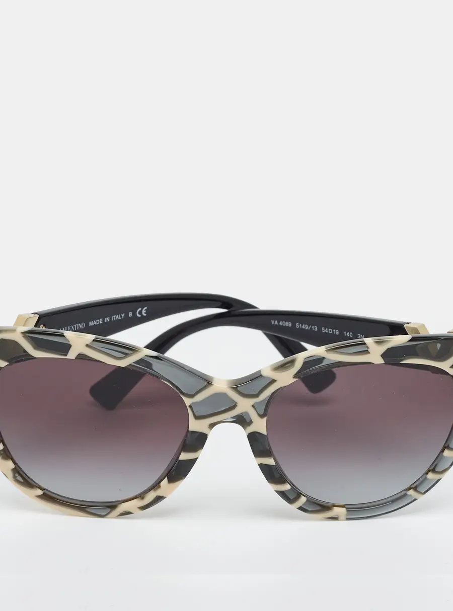 Valentino Black/White Gradient VA 4089 Frame Cat Eye Sunglasses