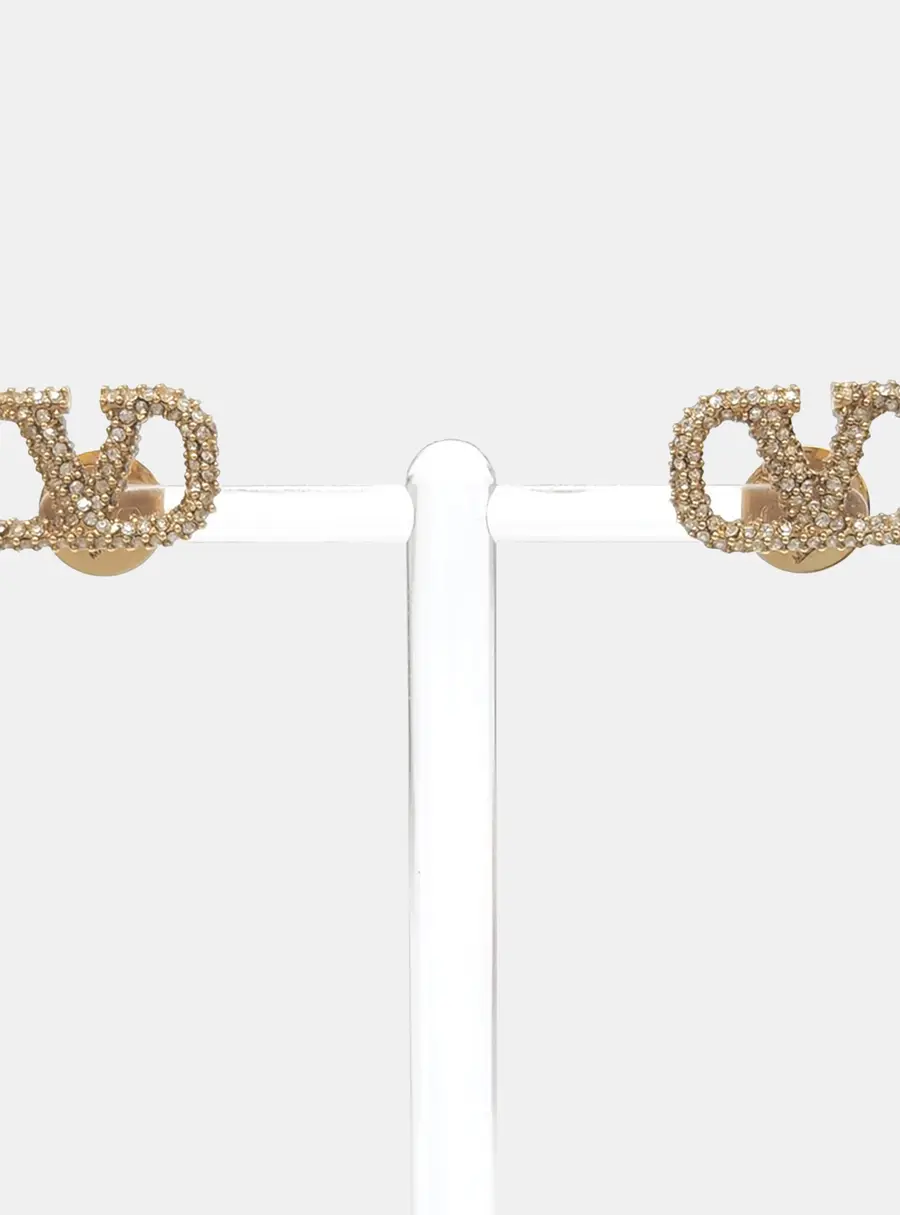 Valentino Metal V-logo earrings