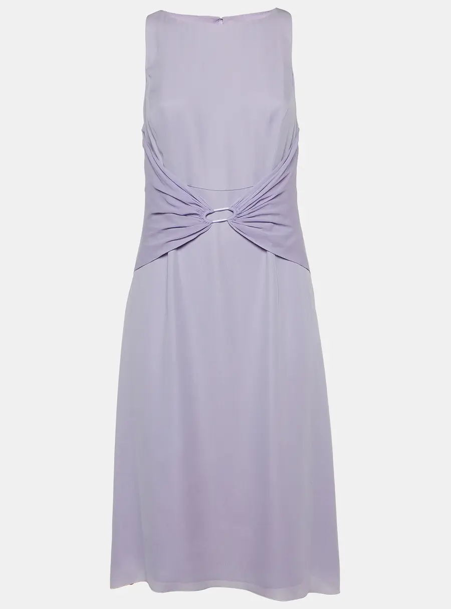 Valentino Light Purple Crepe Sleeveless Midi Dress M