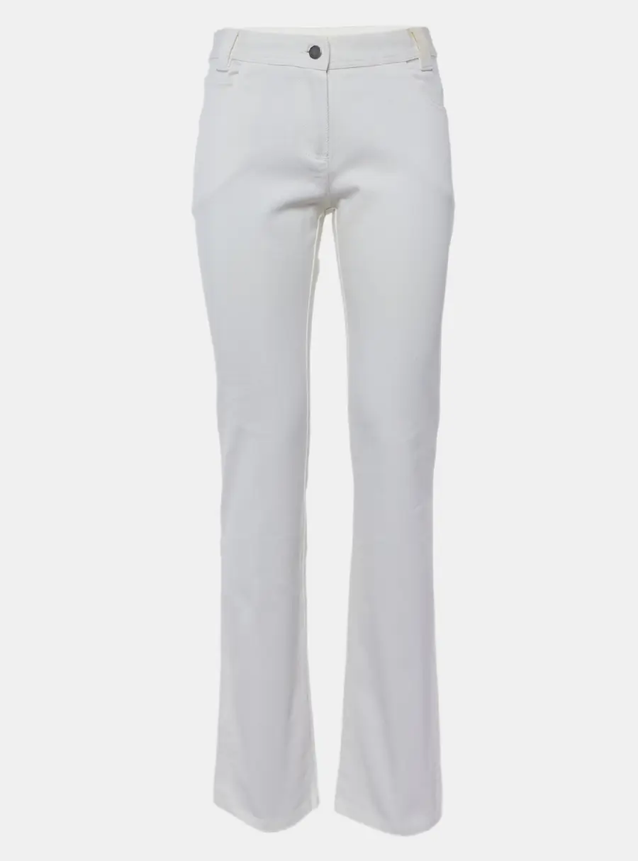 Valentino Vintage White Cotton Slim Fit Jeans M/Waist 30"