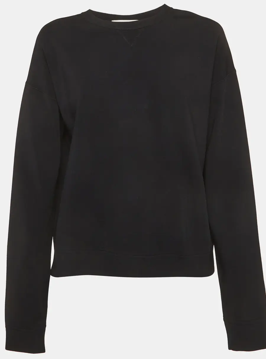 Valentino Black Stretch Knit Plated Detail Sweater M