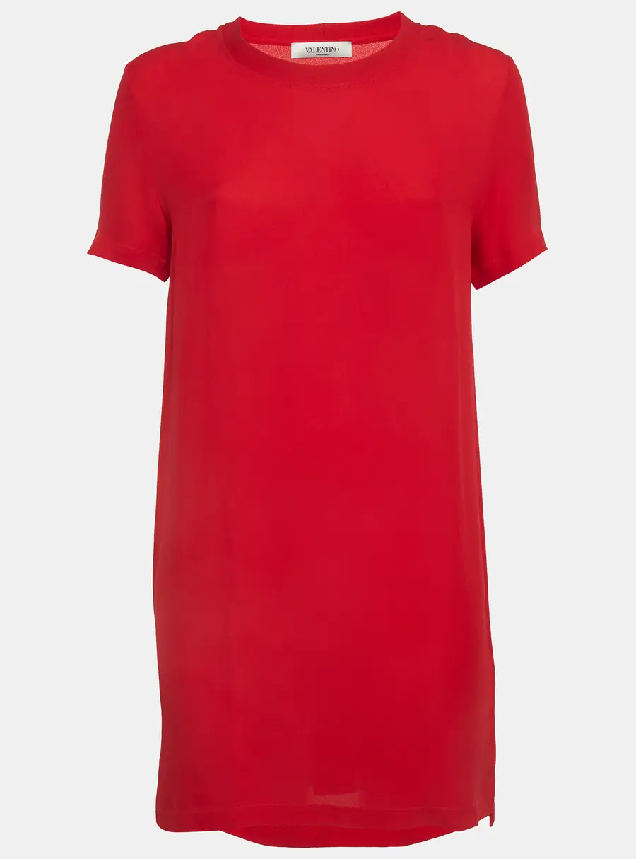 Valentino Red Silk Mini Dress S