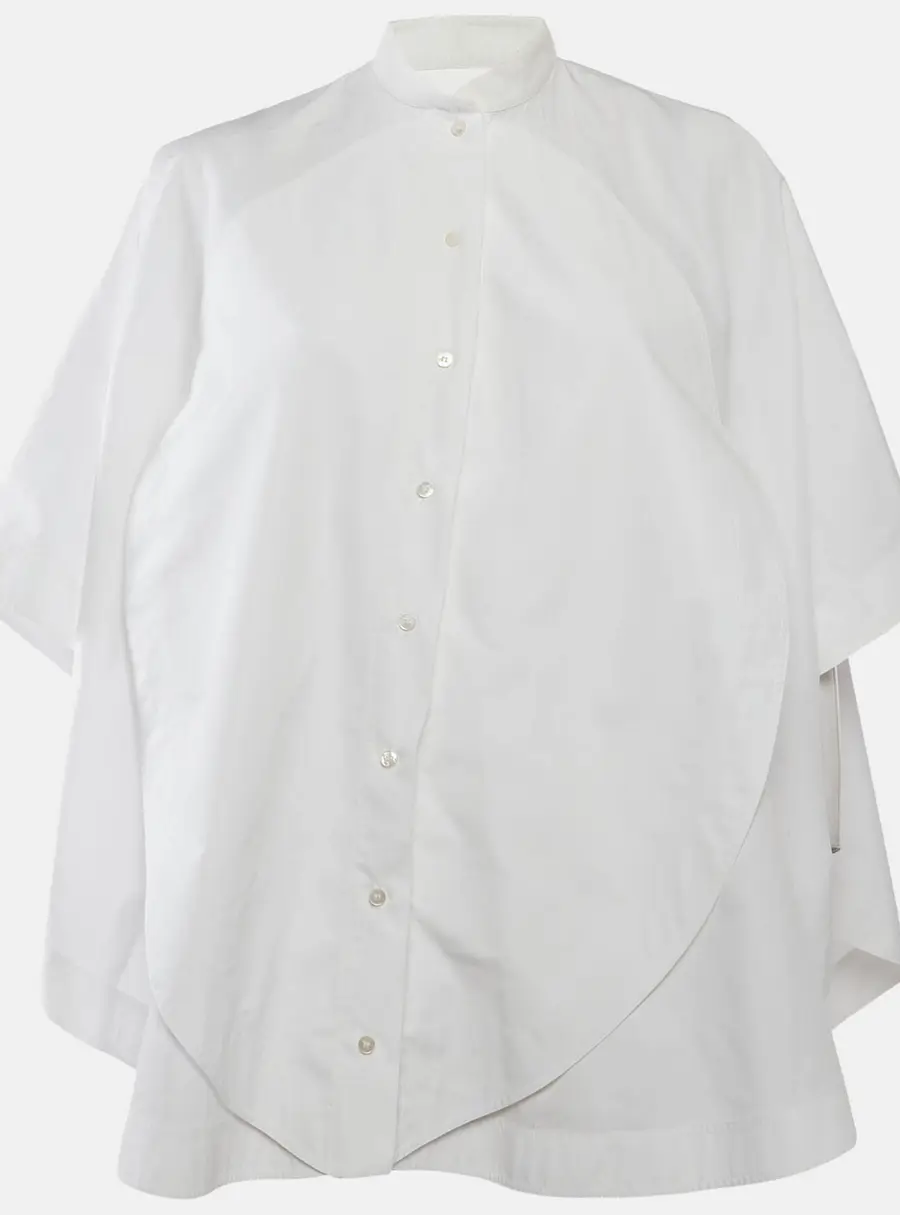 Valentino White Cotton Poplin Button Up Shirt M