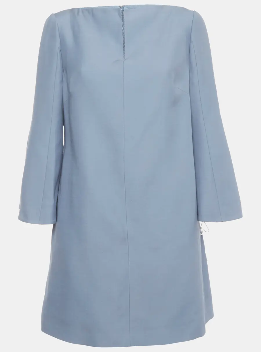 Valentino Blue Silk Blend Mini Dress L