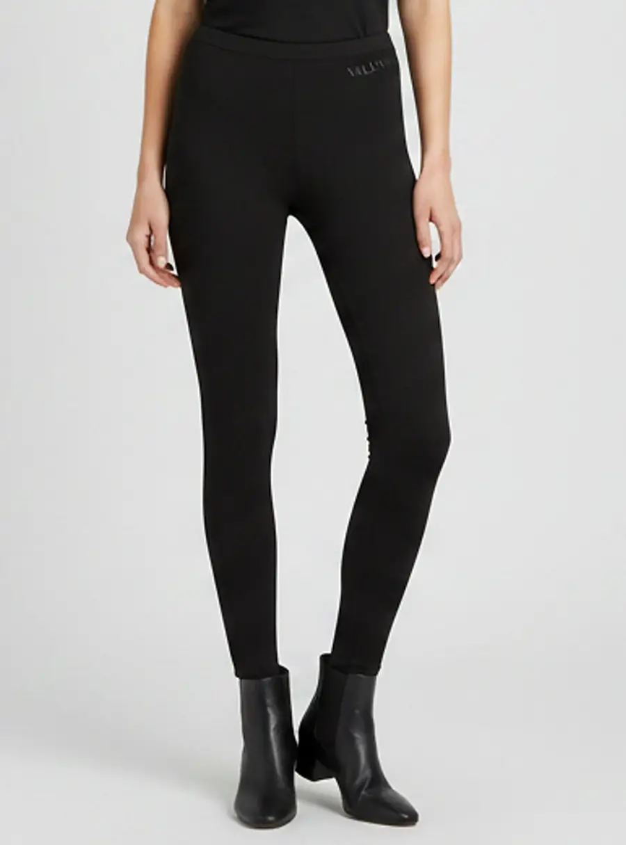 Valentino Black Stretch Jersey Leggings