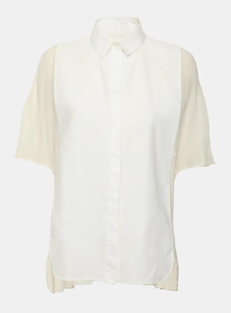 Valentino White Silk Blouse M