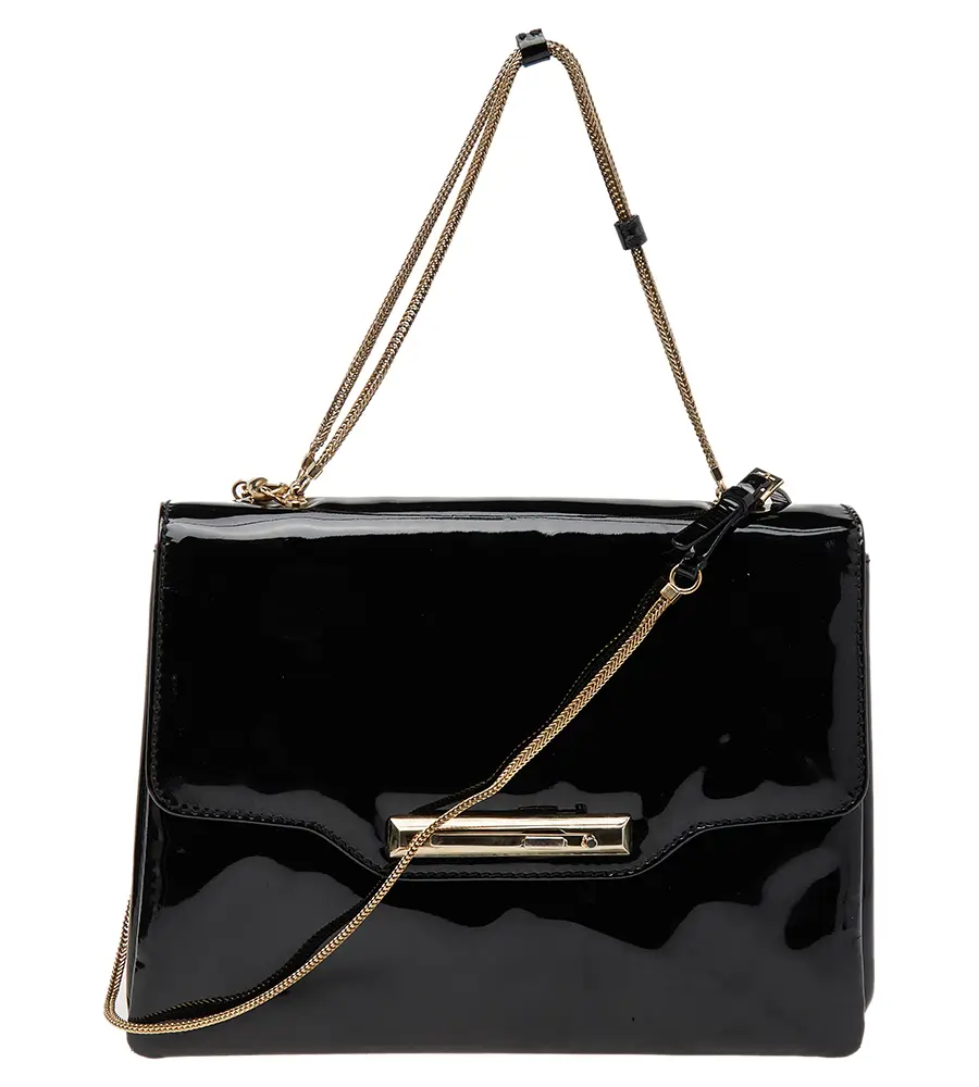 Valentino Black Patent Leather Bucket bag