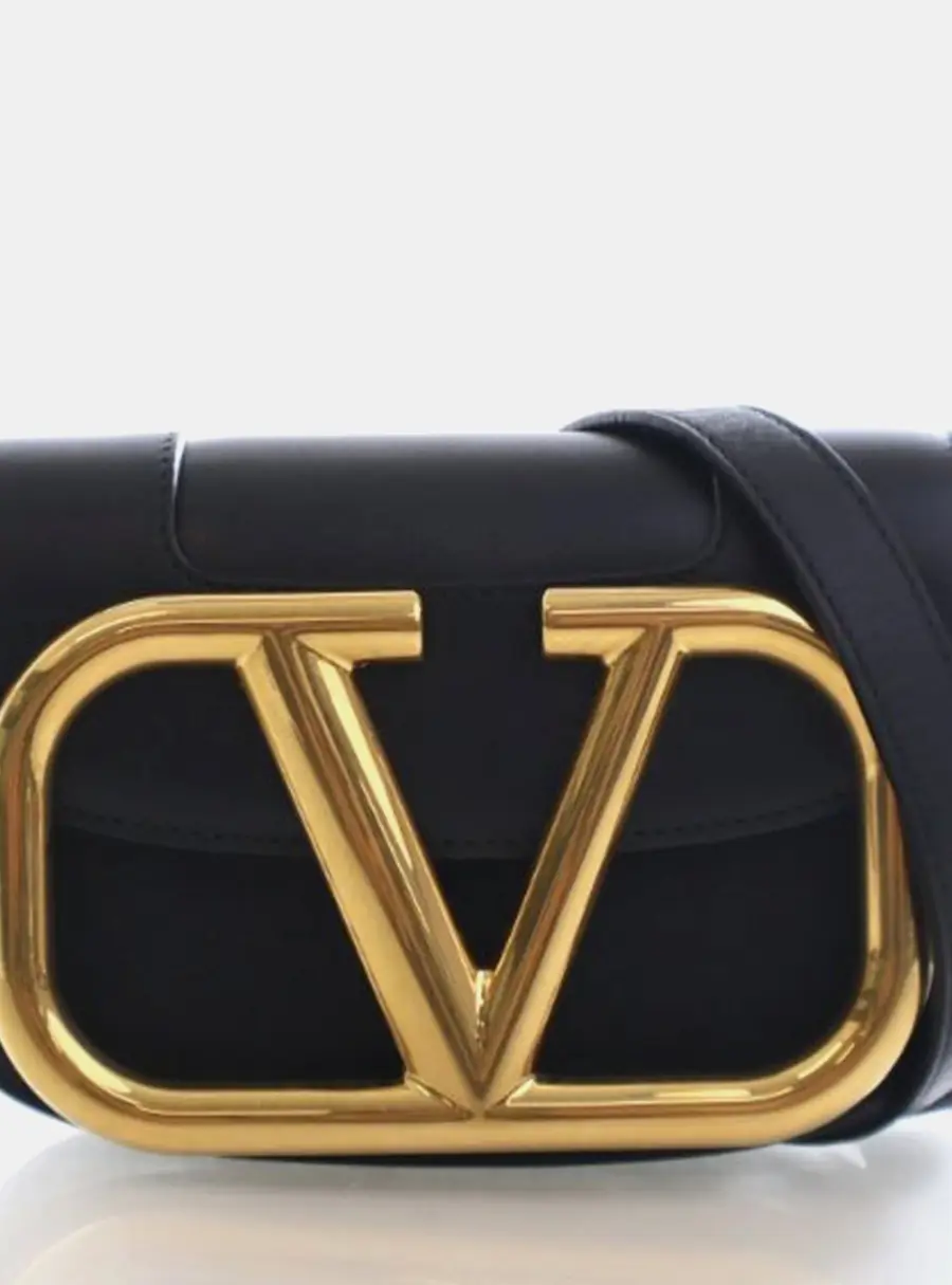 Valentino Loco Small Calfskin Leather Shoulder Bag