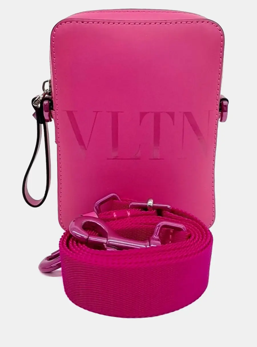 Valentino VLTN Small Pink Leather Crossbody Bag