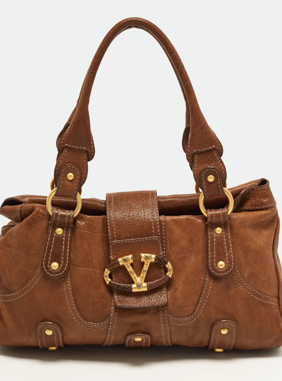 Valentino Catch Brown Leather Shoulder Bag