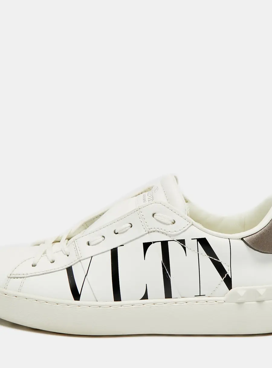 Valentino VLTN Size 37 White Leather Low Top Sneakers