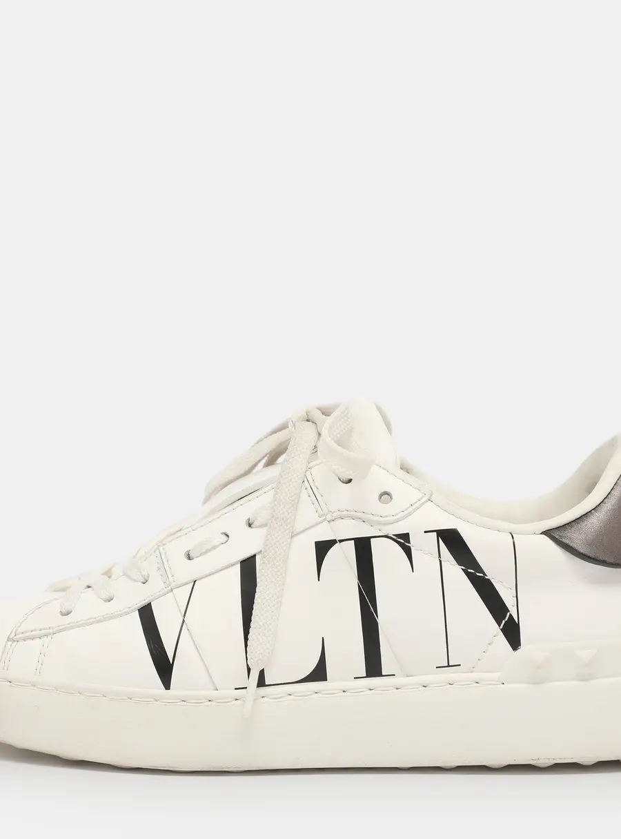 Valentino VLTN Size 35 White Leather Open Sneakers