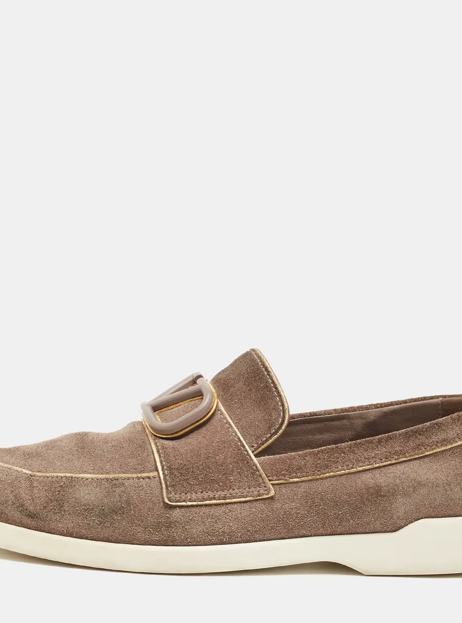 Valentino Leisure Flows Size 38 Brown Suede Loafers