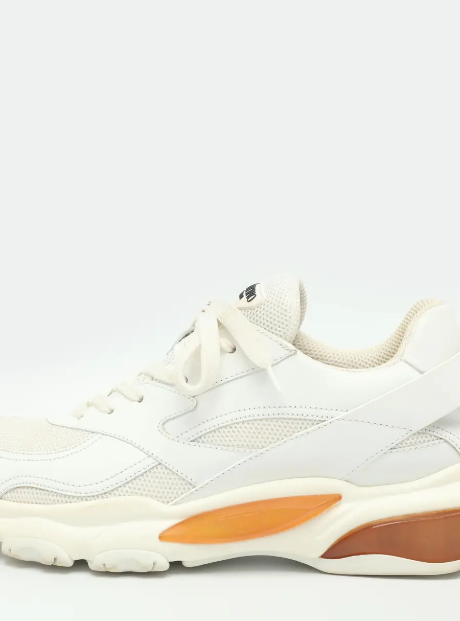 Valentino Climbers Size 38.5 White Leather Lace Up Sneakers