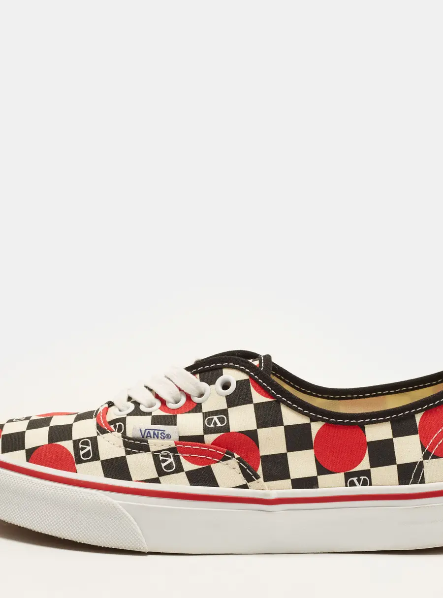 Valentino x Vans Size 39 Multicolor Checkerboard Canvas Low Top Sneakers