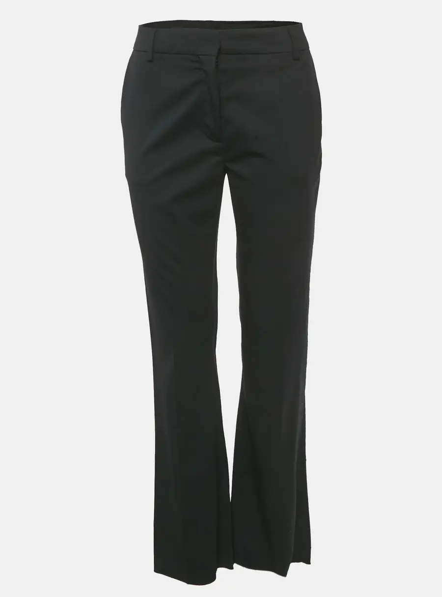 Valentino Black Gabardine Straight Fit Trousers S