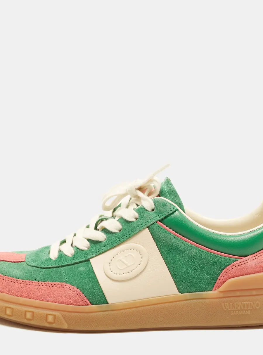 Valentino Upvillage Size 39 Multicolor Suede Lace Up Sneakers