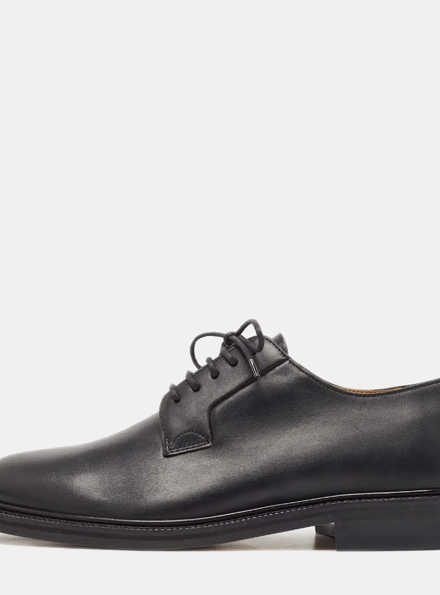 Valentino Black Leather Lace Up Derby Size 39.5