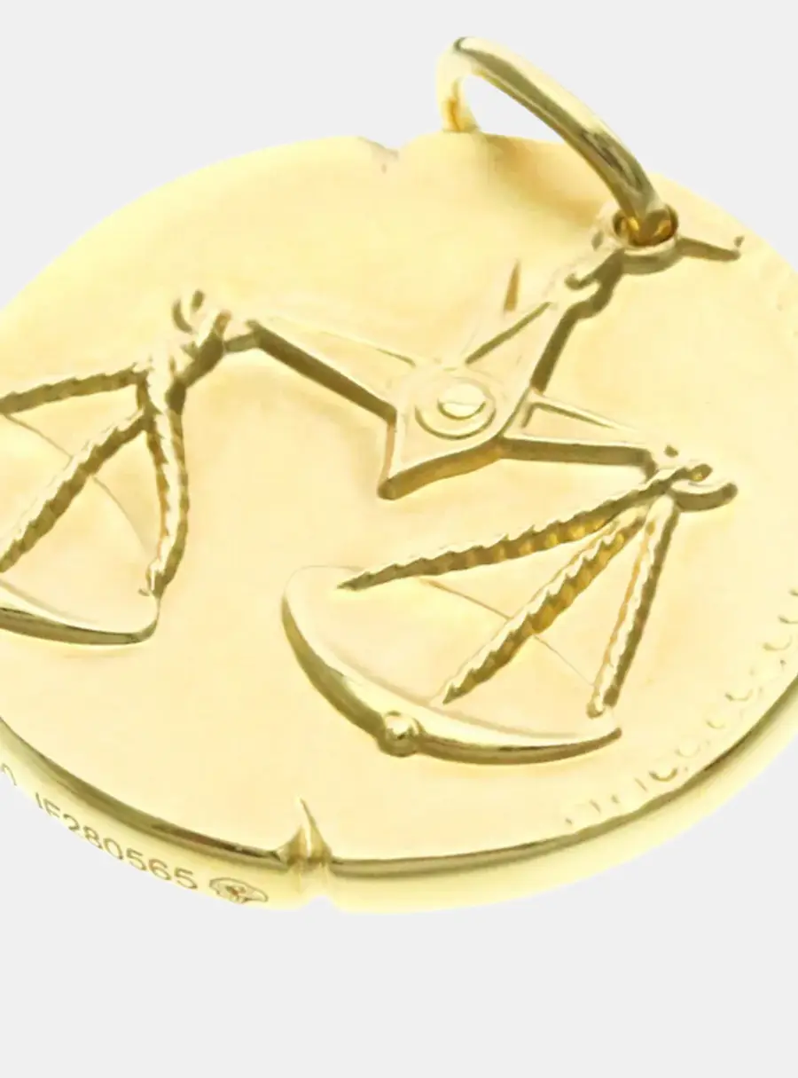 Van Cleef & Arpels Zodiac Libra 18K Yellow Gold Pendant