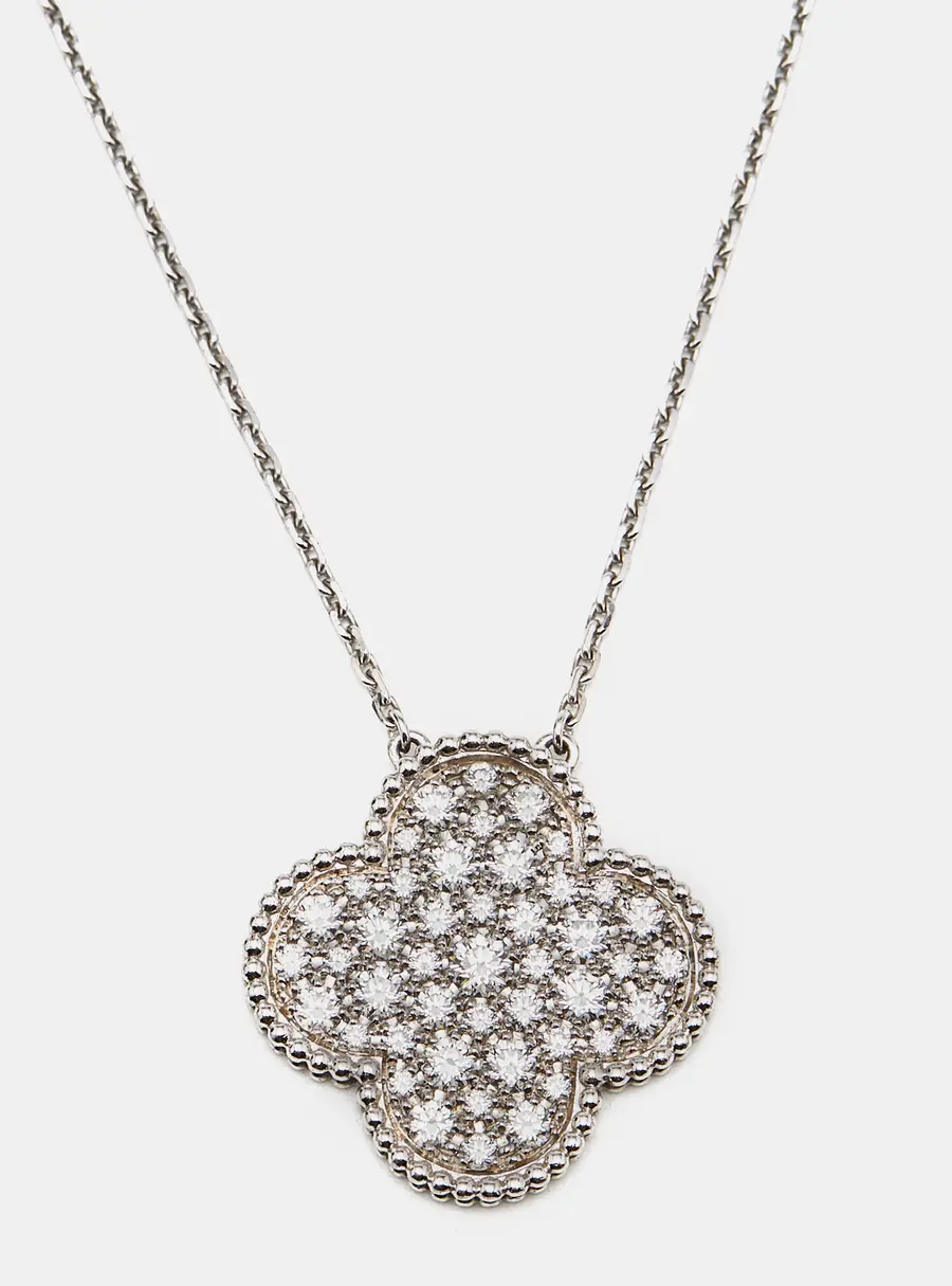 Van Cleef & Arpels Magic Alhambra Diamond 18k White Gold Necklace