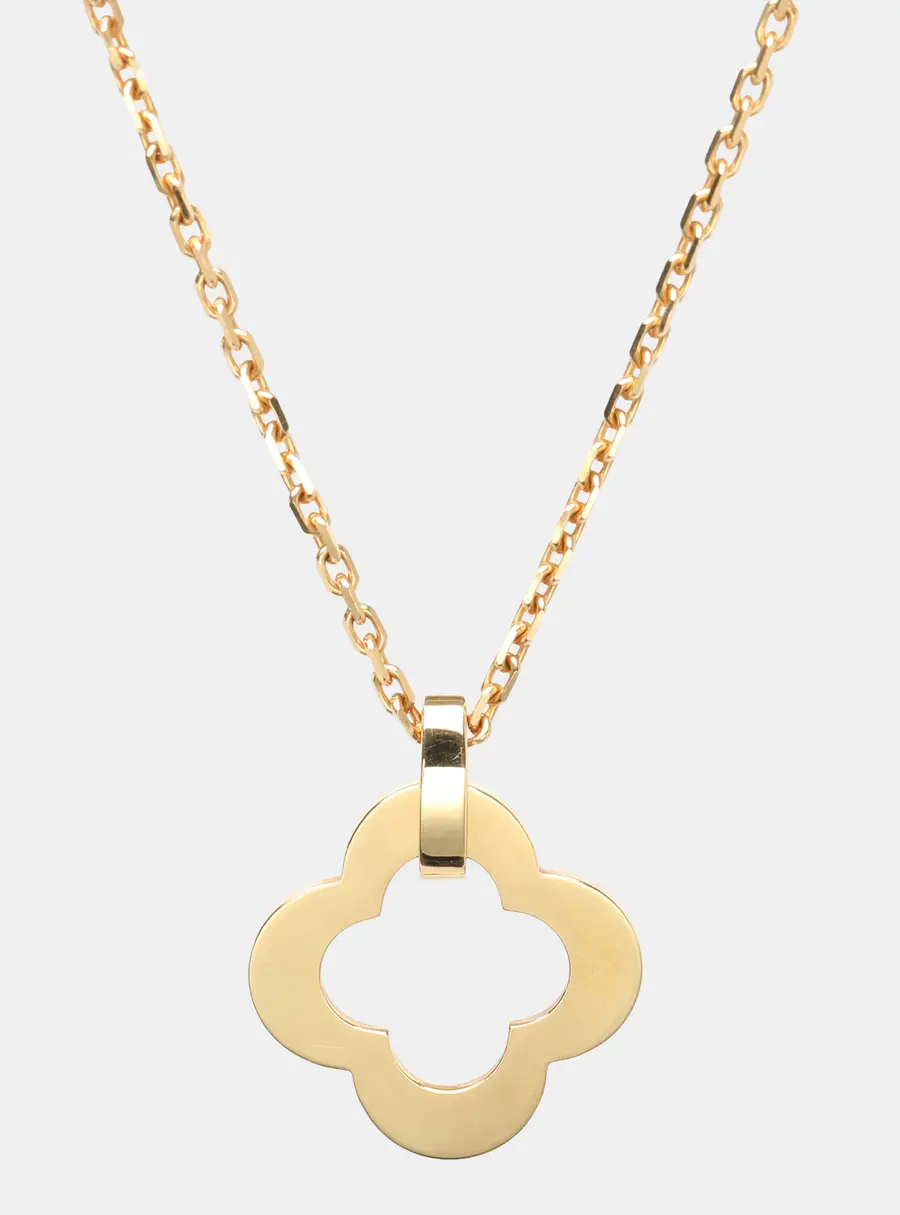 Van Cleef & Arpels Byzantine Alhambra 18k Yellow Gold Pendant Necklace