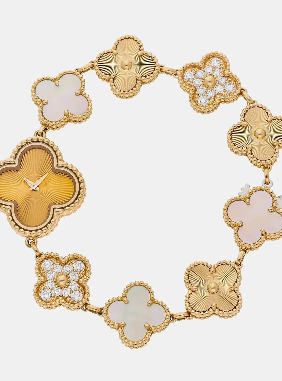 Van Cleef & Arpels Sweet Alhambra ARO8WW00 Gold Yellow Gold Quartz Women's Wristwatch