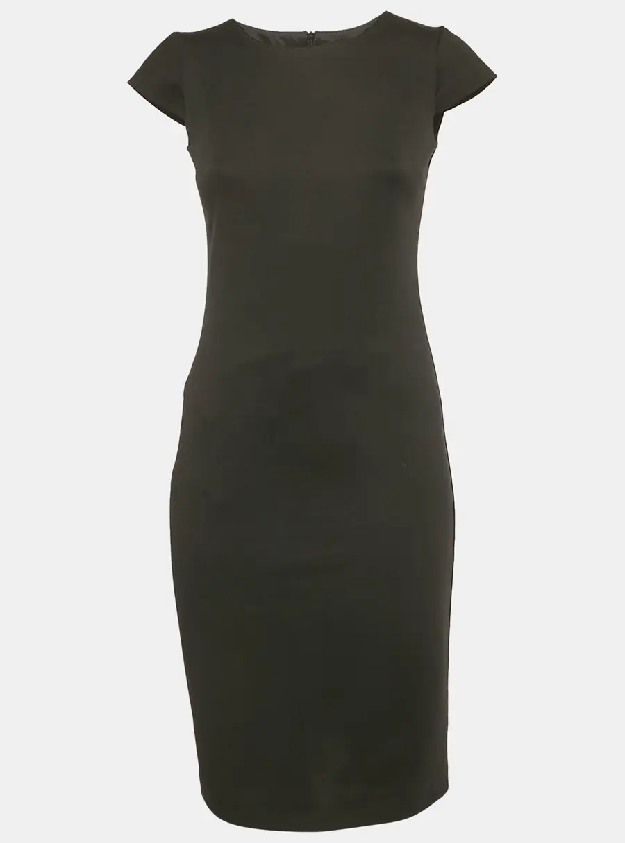 Veronica Virta Black Crepe Mini Dress XS
