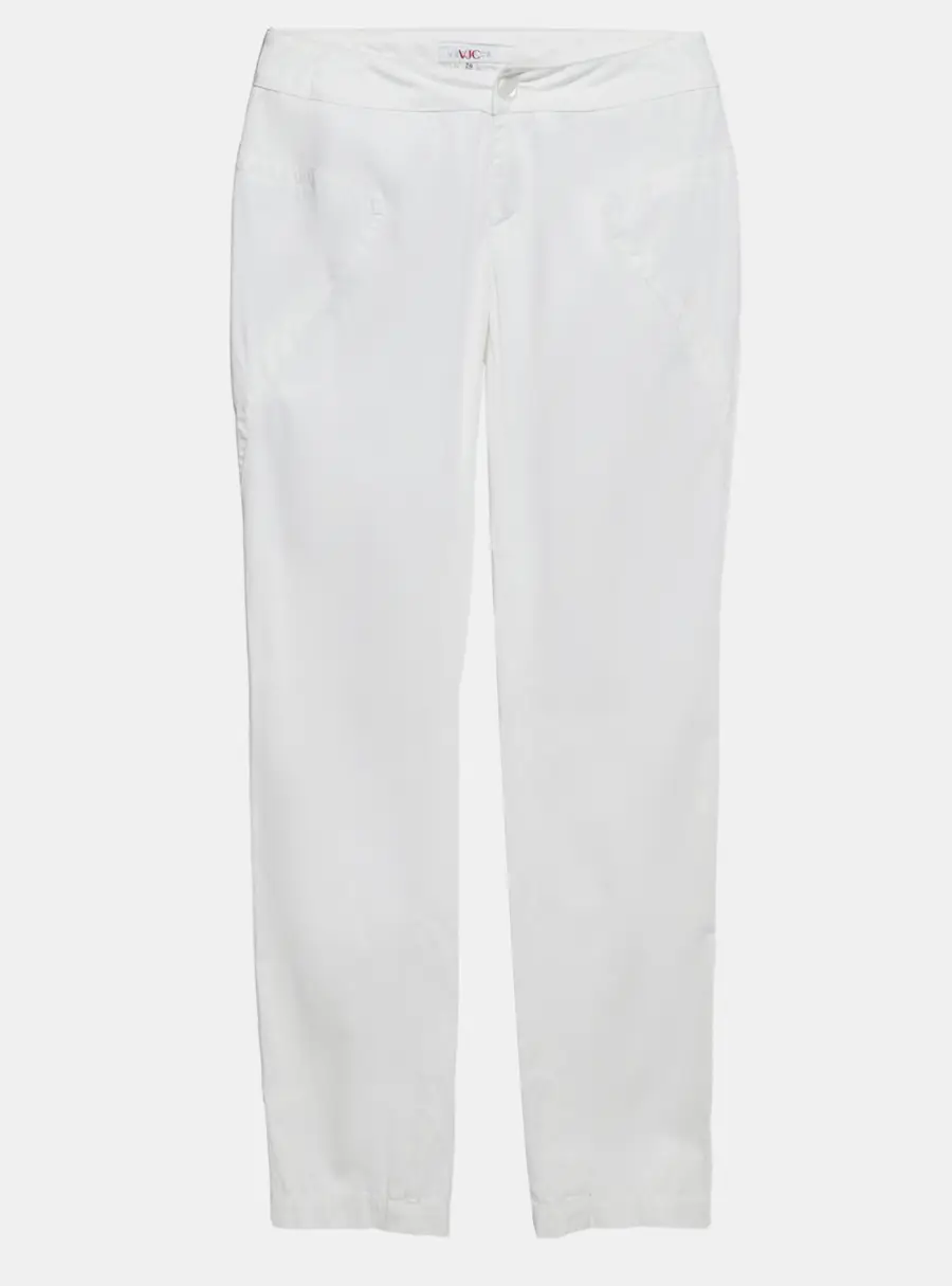Versace Jeans Couture White Cotton Trousers S