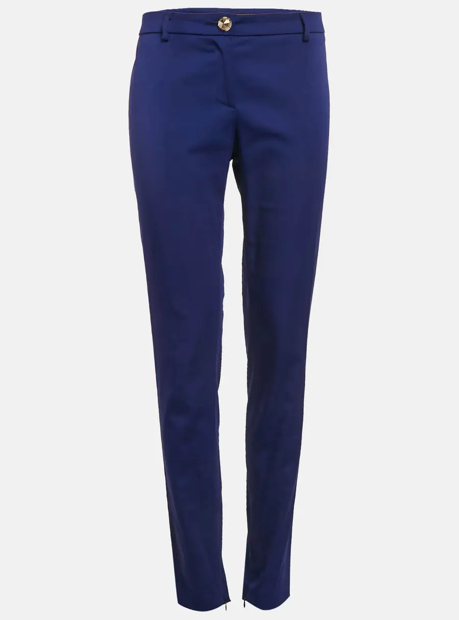 Versace Jeans Blue Stretch Cotton Skinny Pants M