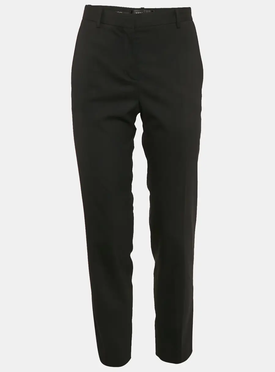 Versace Black Wool Blend Tailored Trousers S