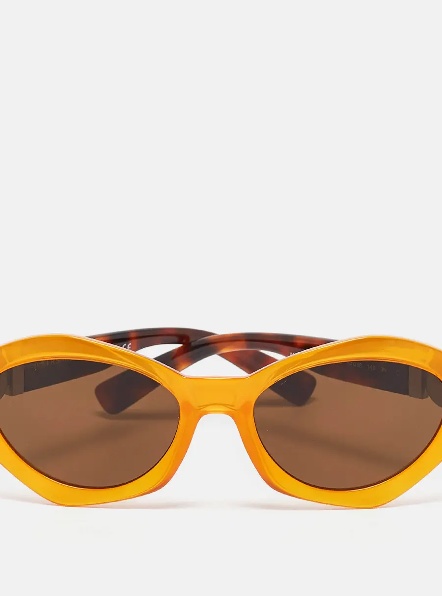 Versace Orange/Black MOD.4334 Medusa Oval Sunglasses