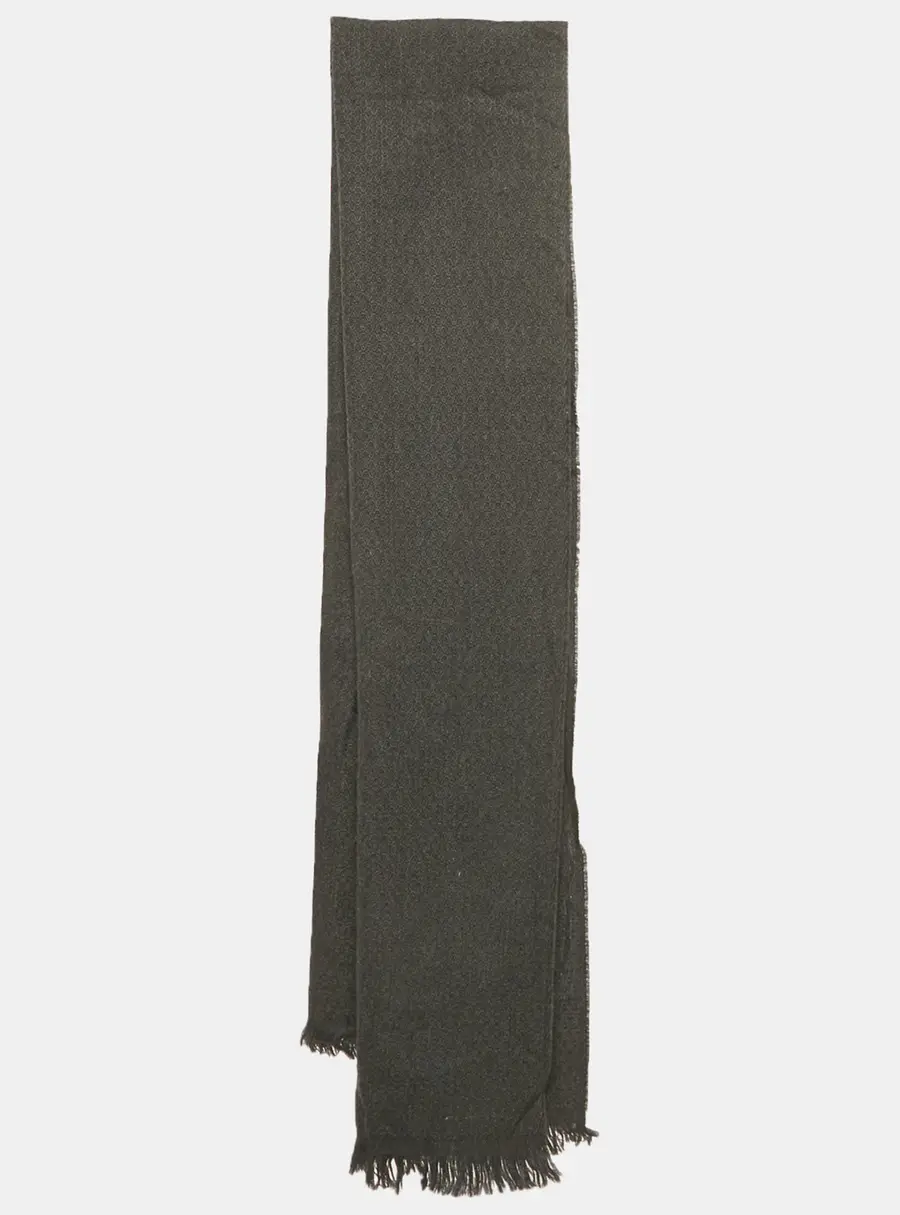 Versace Grey Jacquard Wool Stole