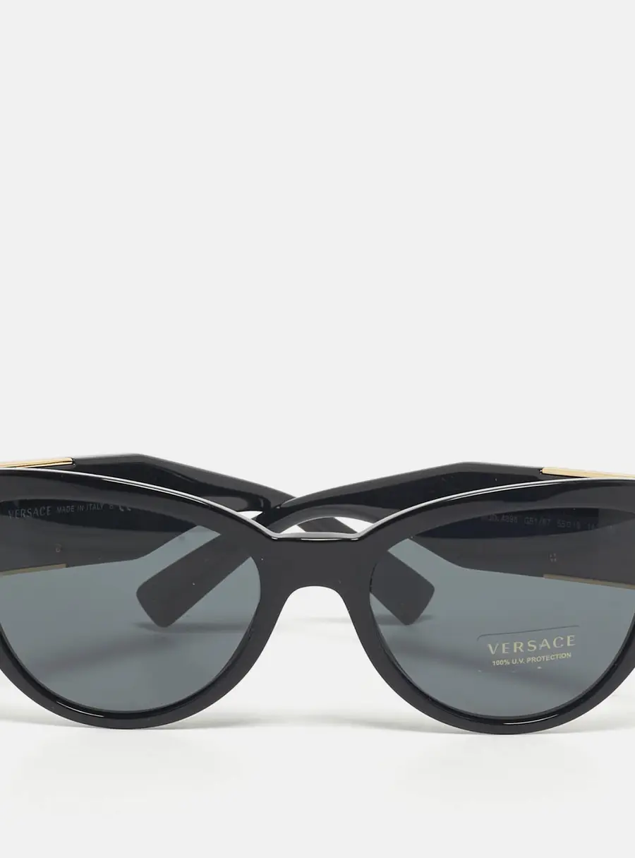 Versace Black MOD 4398 Medusa Cat Eye Sunglasses