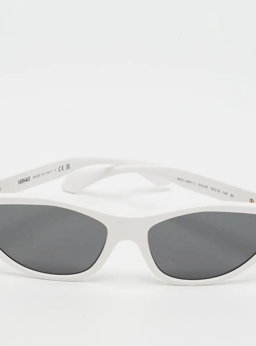 Versace White/Black MOD 4491 U Medusa Cat Eye Sunglasses