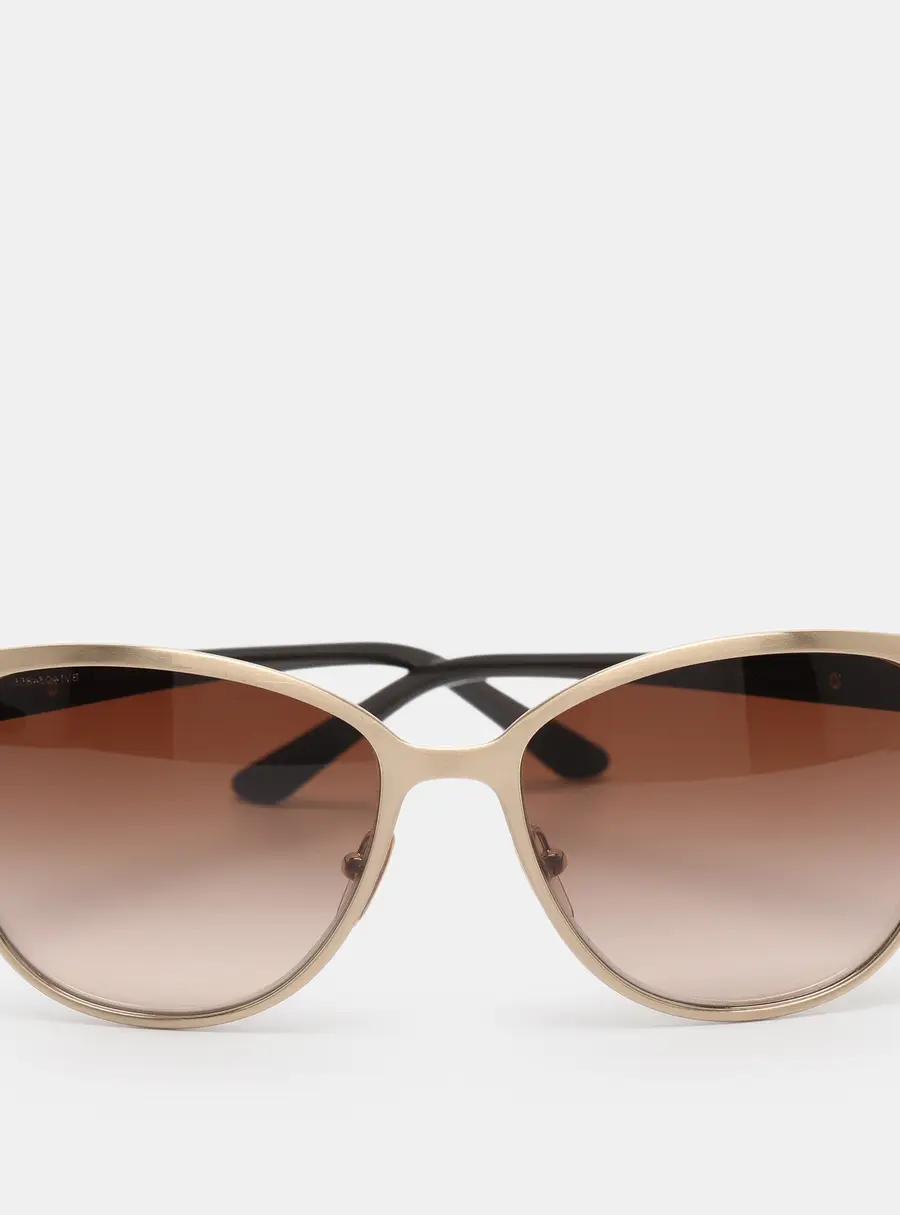Versace Gold Tone Metal 2147-B Sunglasses