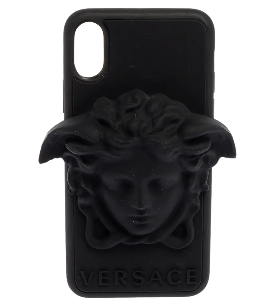 Versace Black Silicone Medusa iPhone X Cover