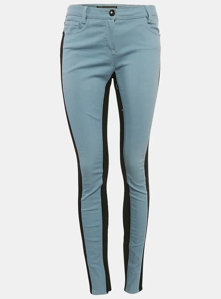 Versace Blue/Black Denim and Cotton Skinny Jeans M Waist 28"
