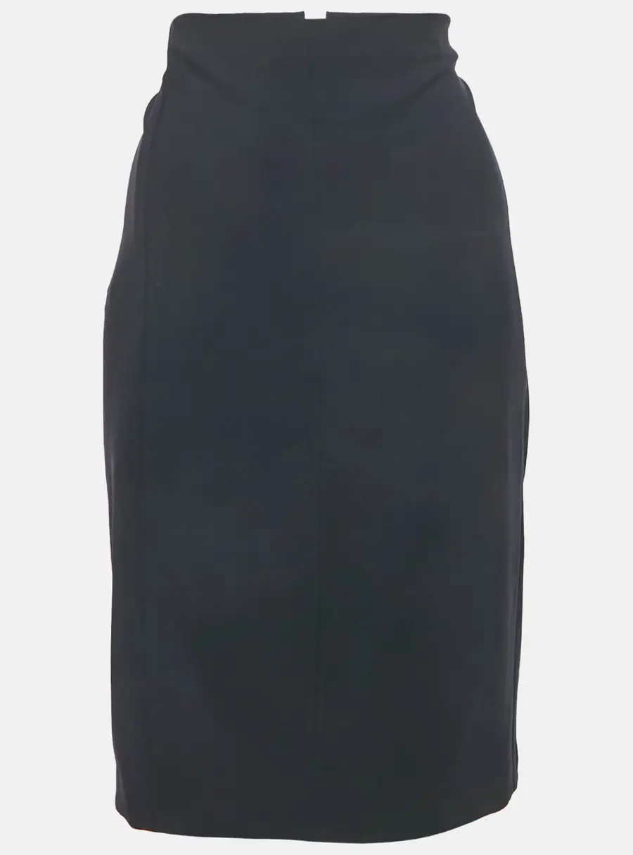 Versace Navy Blue Knit Knee Length Skirt L