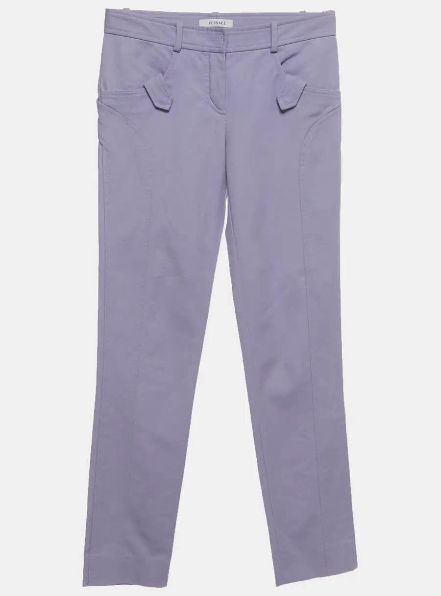 Versace Purple Cotton Skinny Pants S
