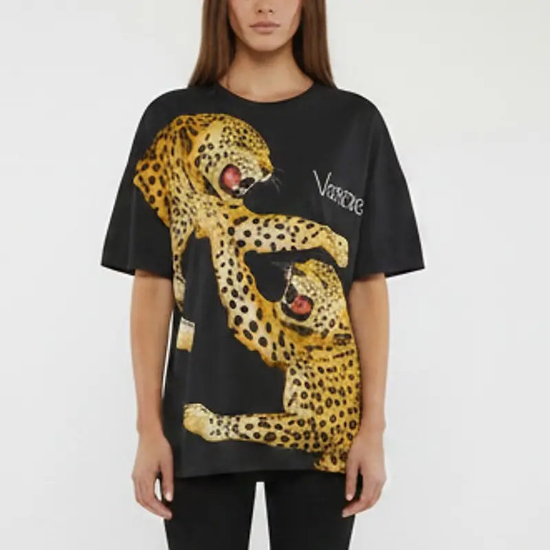 Versace Black Printed Jersey Short Sleeve T-Shirt S