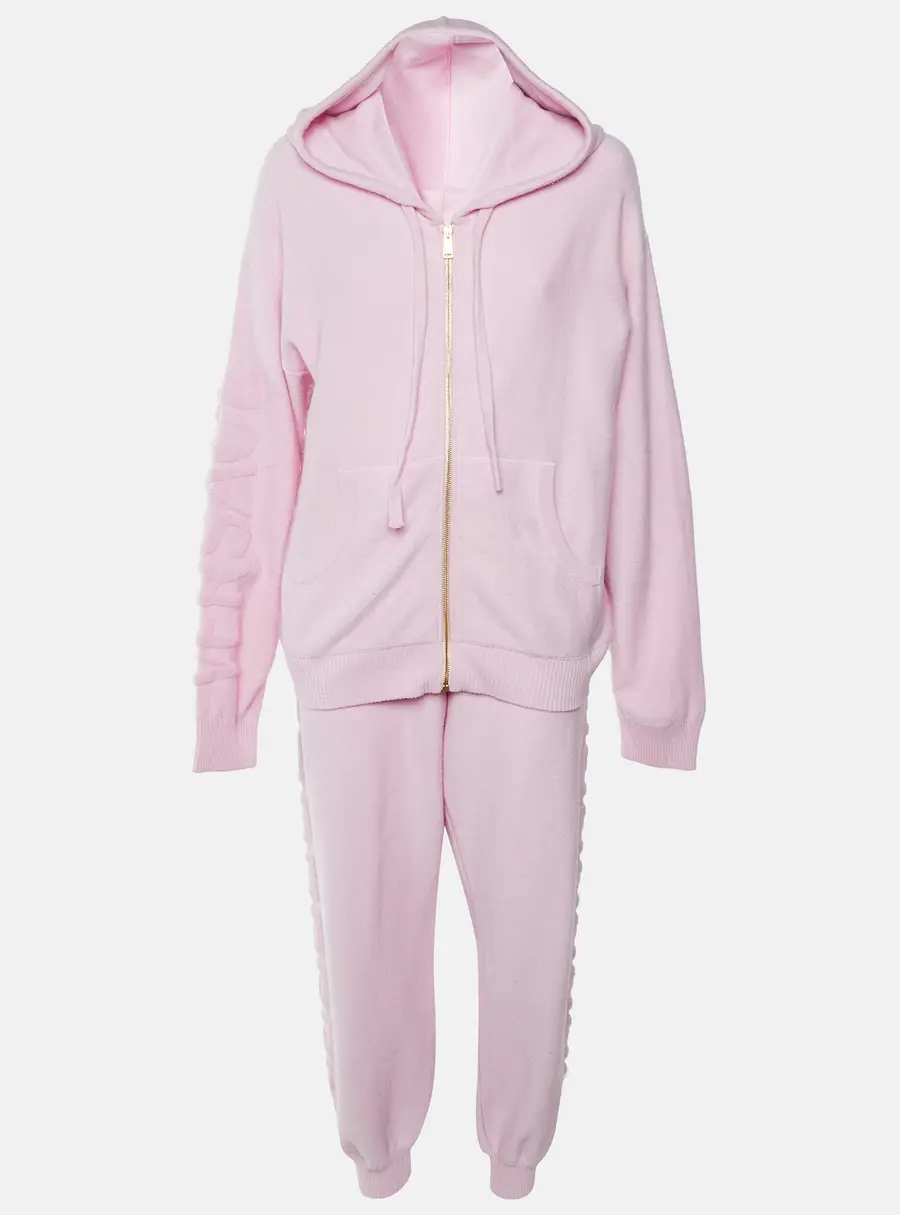 Versace Pink Wool & Cashmere Track Suit L