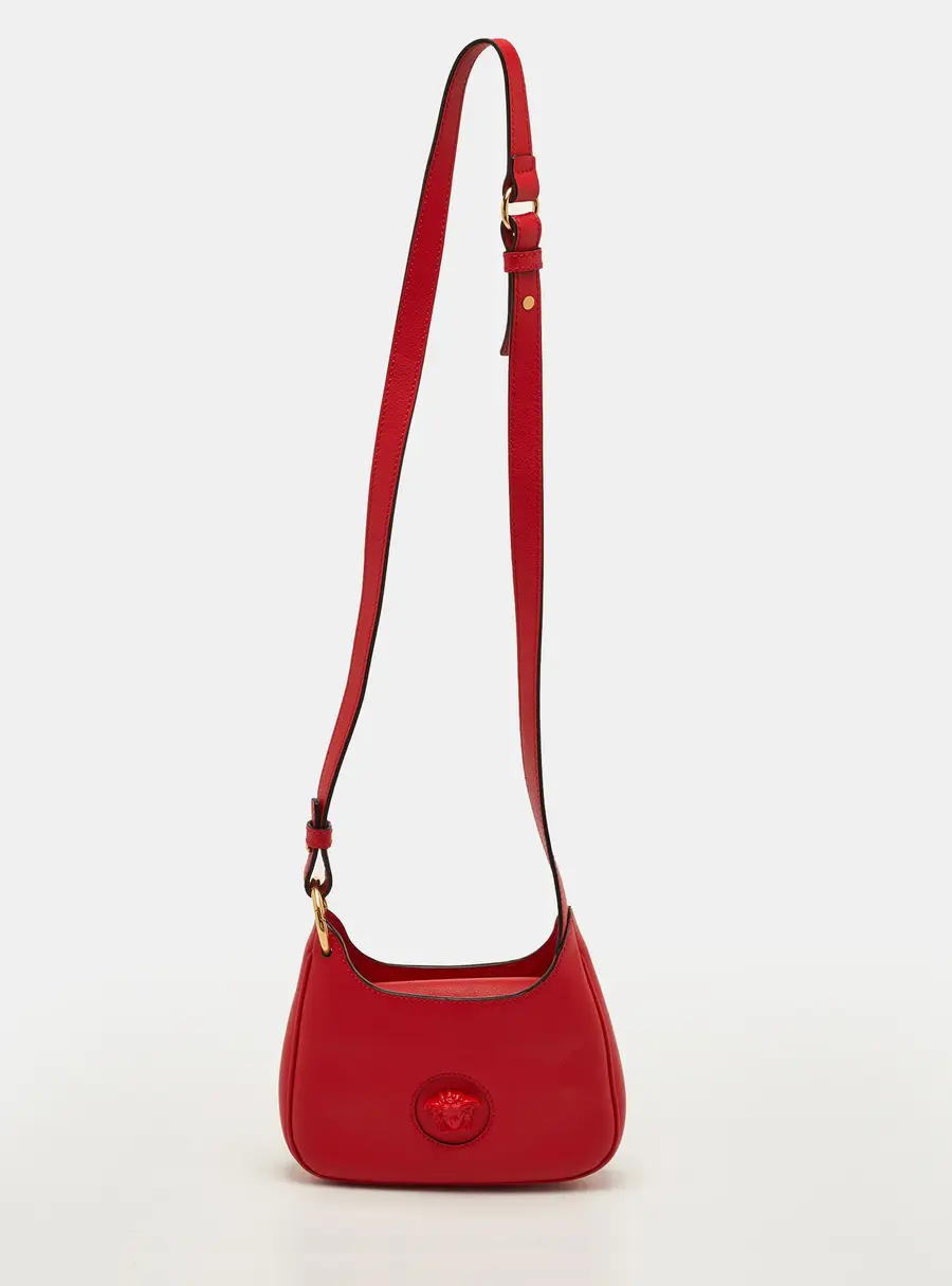 Versace Medusa Red Leather Crossbody Bag