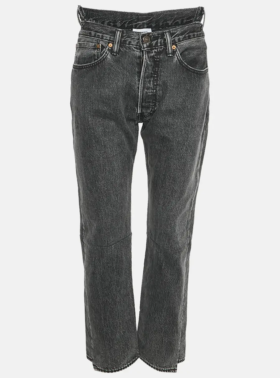 Vetements x Levi's Black Denim High Waist Reworked Jeans L/Waist 32"