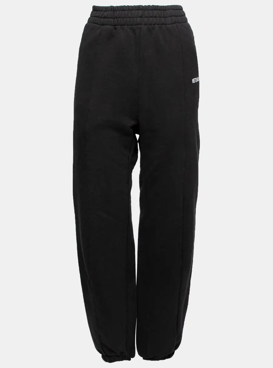 Vetements Black Rib Knit Elasticized Waist Trousers M